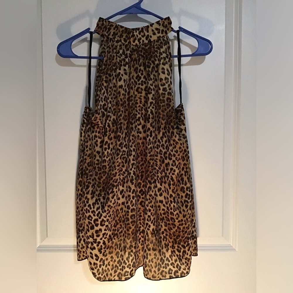 Leopard Print Halter Top Size L